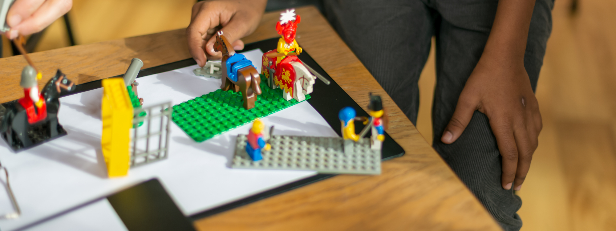 Child playing with lego