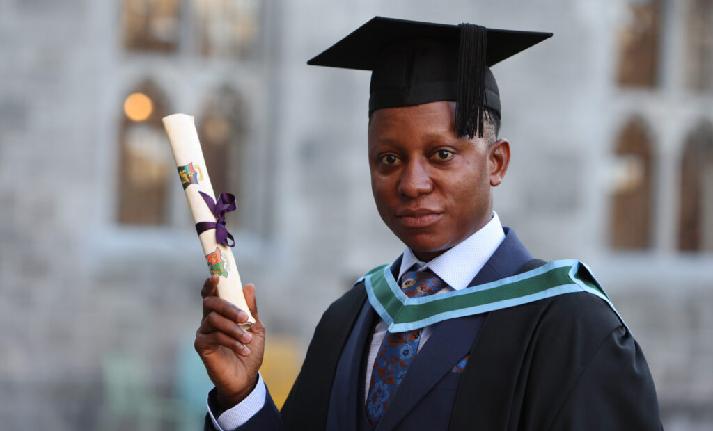 person graduating with Nasc support